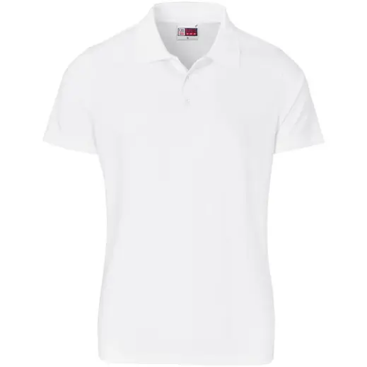 Mens Prima Stretch Golf Shirt White Front